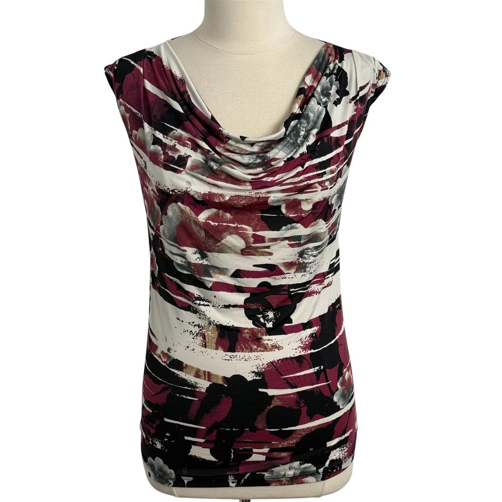 Jennie & Marlis Women's Sleeveless Cowl-Neck Stretchy Top